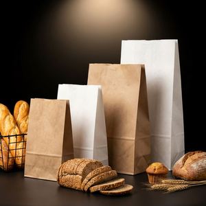 Promotion : Sacs alimentaires en kraft à fond carré, personnalisés OEM, résistants à l'huile et à la graisse, pour pizzas à emporter, avec revêtement personnalisé - Product Image 3