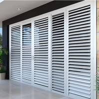 Volets intérieurs multi-matériaux en bois, PVC, composite, pleine hauteur, style café, sur mesure, pour chambre et cuisine, vente en gros