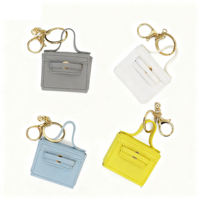 En gros Mini sac en cuir porte-clés, étui pour écouteurs, breloque de sac de luxe, petite boîte de rangement, accessoire