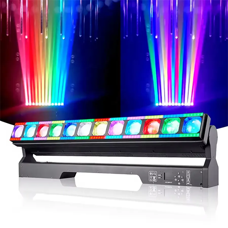 Neues 12x40W Matrixlicht RGBW 4 in 1 LED Zoom gefärbter Pixelstreifen sich bewegendes Licht LED sich bewegender Stirnstrahler Licht