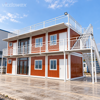 VICDOWEX Bâtiment Modulaire Préfabriqué en Conteneurs, Panneaux Sandwich en Acier, Design Contemporain pour Entrepôt, Bureau et Personnel