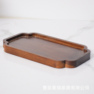 Plateau de service en bois massif de style japonais pour les collations, les desserts, utilisation hôtelière - Product Image 4