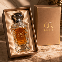 Flacons de parfum carrés transparents givrés de 100 ml avec bouchon magnétique personnalisé de luxe, avec vaporisateurs et boîtes d'emballage