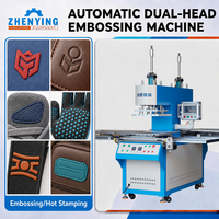 Machine de gaufrage automatique à double tête à prix compétitif pour textiles, vêtements, étiquettes en silicone, transfert thermique et gaufrage à chaud