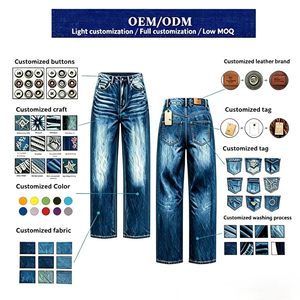 <span class=keywords><strong>Jean</strong></span> <span class=keywords><strong>blanc</strong></span> vintage pour homme, taille mi-haute, coupe ample, style décontracté, en denim écoresponsable, fait main, effet vieilli et usé, idéal pour l'hiver et l'automne - Product Image 5