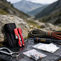 Pince multifonction compacte de poche avec couteau pliant et porte-clés pour le camping, la randonnée, les voyages et le transport quotidien – Outil en gros