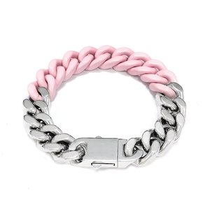 Pulseiras de Moda Elo Cubano Miami Banhadas a Ouro Laqueado em Aço Inoxidável 316 Sólido Joias para Mulheres e Homens Atacado - Product Image 1