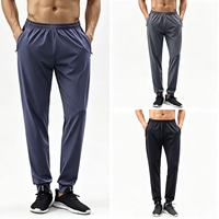 Pantalon de jogging slim pour homme de haute qualité, séchage rapide, évacuation de l'humidité, avec poche arrière zippée sécurisée