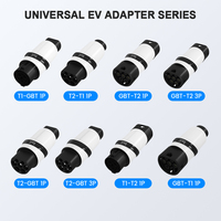Adaptateur de chargeur EV 32A 7kW GB/T vers Type 2 monophasé avec écran LED pour voitures électriques standard européennes, fabrication OEM