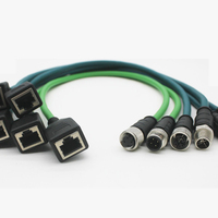 Profinet Ethercat Powerlink Profibus Cables Ethernet industriales M12 Rj45 M12 M12 Cable de conexión de cobre para comunicación de bus de campo