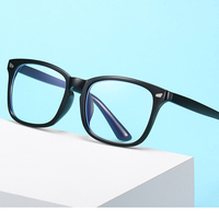 Lunettes carrées anti-lumière bleue à la vente chaude, logo personnalisé imprimé, monture en PC, lunettes bloquant la lumière bleue pour unisexe, tous les visages