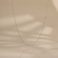 Collier minimaliste J&D Jewelry avec chaîne à perles, en acier inoxydable, couleur argent, résistant à l'eau, bijoux quotidiens pour femmes