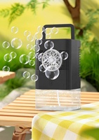 Machine à bulles automatique en plastique avec lumières LED, accessoire photo pour fêtes en extérieur, amusement pour enfants, capacité de 400 ml pour activités de plein air