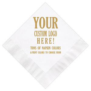 Khăn giấy in ấn tùy chỉnh, giấy ăn nhà hàng khách sạn quán bar quán cà phê, giấy ăn từ bột gỗ nguyên chất, gói khăn giấy in logo - Product Image 4