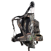 Sac à dos pour arc composé en polyester 150D, tissu en daim DWR imperméable, camouflage, étui de chasse avec porte-flèches