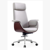 Chaise de bureau de direction ergonomique en cuir de luxe à dossier haut avec pivotement à 360°, réglage en hauteur et inclinaison, garantie 5 ans