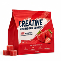 JULONG Marque privée Créatine liquide remplie Supplément gommeux Créatine Monohydrate Énergie 5000mg Créatine Gummies Croissance musculaire