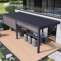 Motorisierte Aluminium-Pergola mit Verstellbarem Lamellendach - Anpassbare Größen für Balkon und Terrasse, Hurrikan- und Schneebeständig, Umweltfreundlich