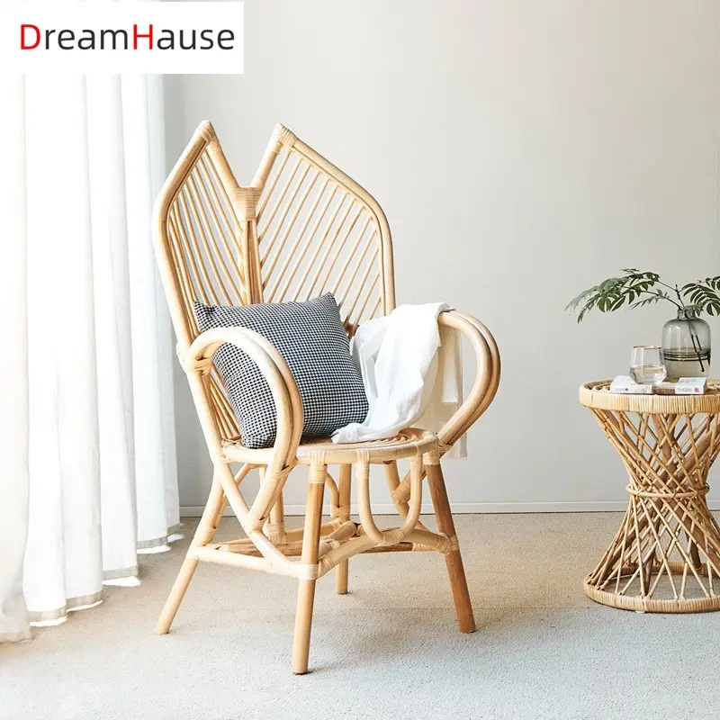 Dream hause Japanisches Wohnzimmer Indonesien Rattan Stuhl Hand gefertigte Kunst möbel Balkon Innenhof Patio Indoor Outdoor Einzels ofa