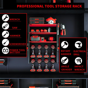 새로운 뜨거운 판매 제품 전동 공구 보관 주최자 스토리지 랙 드릴 홀더 스탠드 차고 조직 아이디어 - Product Image 4