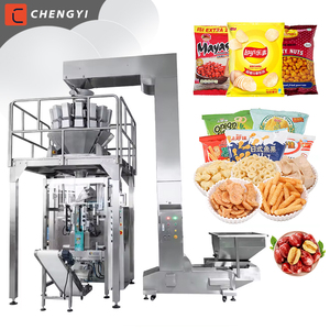 Automatic Multihead Snacks Bag Vertical Packaging Machine Filling Sealing 10/14 Heads Weigher Stand-up Pouch Hydraulic Driven - Product Image 1
