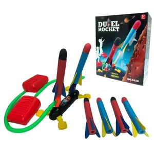 New Arrival 2021 Summer Toys Outdoor Dueling Rockets STEM Gift Stomp Rocket With 6 Rockets And Air Launcher
