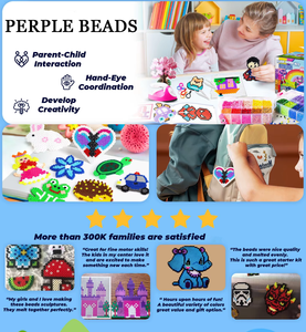 Kit de Cuentas Fusibles de <span class=keywords><strong>2</strong></span>.6mm para Manualidades, Juguetes Educativos de Rompecabezas, Arte Pixelado Creativo para Niños, con Accesorios, <span class=keywords><strong>Precio</strong></span> de Fábrica - Product Image 6