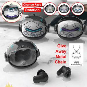 Écouteurs sans fil TWS Bluetooth 5.4 avec effets sonores Mecha, motif et logo personnalisés G06, monstre et robot à visage rotatif - Product Image 2