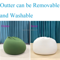 Fauteuil pouf en forme de larme de style japonais moderne, housse amovible et lavable, doux et confortable, canapé de salon pour jeux vidéo, fauteuil inclinable