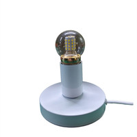 Prise australienne certifiée SAA complète avec cordon d'alimentation tressé en tissu blanc, base de lampe de table, support E27 pour l'Australie et la Nouvelle-Zélande