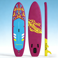 Planche de paddle gonflable OEM 320x81x15 en PVC, planche de surf SUP avec système à 3 ailerons, sports nautiques avec accessoires