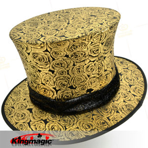 Chapeau de magicien pliable de haute qualité, argenté, doré, rouge, avec étoiles et lune, pour spectacles de magie sur scène. - Product Image 3