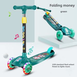 <span class=keywords><strong>Trottinette</strong></span> pliable pour enfants à 3 roues avec roues lumineuses, pour enfants de 2 à 12 <span class=keywords><strong>ans</strong></span>, hauteur réglable - Product Image 4