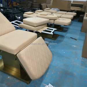 เตียงนวดสปาไฟฟ้าไฮดรอลิกหรูหราสำหรับร้านเสริมสวย ยี่ห้อ Kisen สำหรับสักคิ้ว ต่อขนตา ทำทรีทเมนท์หน้า สีชมพู - Product Image 6