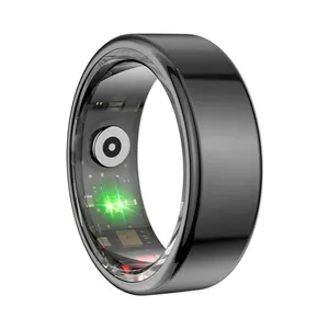 2024 Hot Smart Ring R02, Stainless Steel Case Chip RF03 BT Connection Heart Rate Monitoring Sport Modes Smart Rings for Men