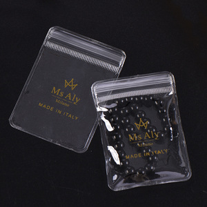 Custom Logo Jewelry Clear Plastic Zip Lock PVC Bag clear zipper bag jewelry earrings packaging plastic bag with your own logo