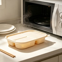 Conteneur alimentaire jetable biodégradable de 750 ml en amidon de maïs, boîte à salade jetable, boîte carrée