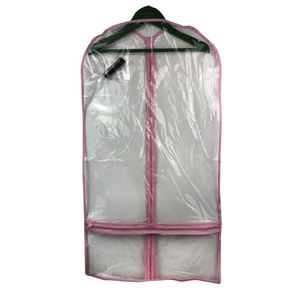 Bolsa de Ropa Transparente de PVC de 43x78 cm con un Bolsillo, Bolsa de Ropa Transparente Personalizada con Ribete <span class=keywords><strong>Rosa</strong></span> - Product Image 2
