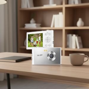 กล้องดิจิตอลขนาดกะทัดรัดบางเฉียบ ซูม 16 เท่า หน้าจอ HD 2.8 นิ้ว 31 ฟิลเตอร์ ปรับรูปหน้าให้เรียว 5K 72MP เหมาะสำหรับวัยรุ่น กล้องสำหรับการเดินทาง - Product Image 1