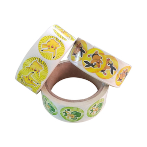 Pokémon Go Pikachu créatif dessin animé vacances décoratif en gros étiquettes personnalisées rouleau d'autocollant en vinyle Transparent - Product Image 1