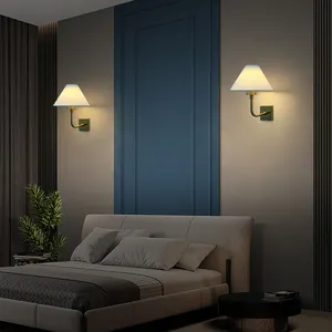 Schlafzimmer Nachttisch Licht Luxus Wand leuchte einfache Persönlichkeit Gang Schatten durch Fernbedienung Schalter Kopf Wand leuchte ersetzt