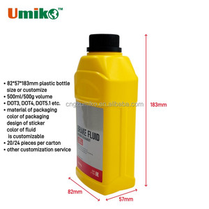 Envases de Líquido de Frenos DOT4 Personalizables de Alta Calidad, Botella de Plástico de 500 ml, Diseño Personalizado, Paquete de 24 Unidades, Marca <span class=keywords><strong>Umiko</strong></span>, Color Pálido - Product Image 2