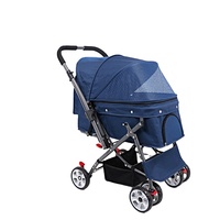 HC-R023 nouvellement conçu à l'extérieur pliant chariots pour animaux de compagnie pour chien chat utiliser etc transporteur de voyage chariot poussette pour animaux de compagnie