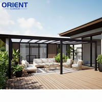 Pergola en aluminium Orient - Durable, imperméable, résistante au vent, écologique, avec revêtement en poudre pour la cour, le jardin, la terrasse et le balcon