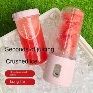 Mixeur portable sans fil USB, lames en acier inoxydable, boîtier en plastique, mini-blender pour smoothies 450 ml, pour la maison, le dortoir et l'extérieur - Product Image 5