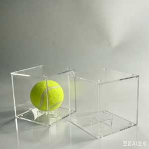 Estuche de exhibición de acrílico transparente plegable y pulido al por mayor para pelotas deportivas: exhibición y almacenamiento para coleccionistas de pelotas de béisbol, tenis y golf - Product Image 5