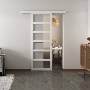 باب منزلق حديث من البي في سي للديكور الداخلي، أبواب أكورديون مقاومة للماء لغرفة الطعام، أبواب داخلية بلاستيكية جاهزة - Product Image 2