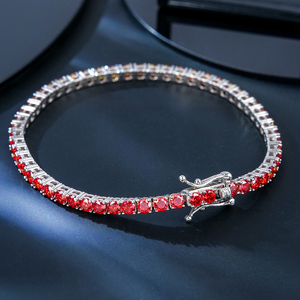 Pulsera de tenis unisex de plata 925 con moissanita para mujer, 2mm/3mm, corte brillante, engaste de garra, estilo clásico, certificado GRA, Hip Hop - Product Image 1