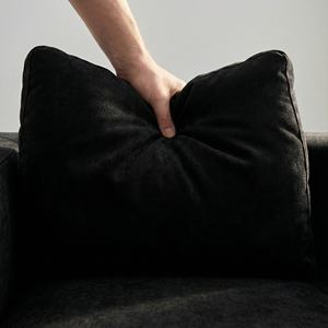 Canapé modulaire Chesterfield moderne 3 places avec ottoman, assise en chenille écologique et éponge, style nuage - Product Image 5