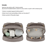Sac à dos imperméable pour couches en tissu Oxford, emballage personnalisé en boîte couleur, fabrication sur mesure